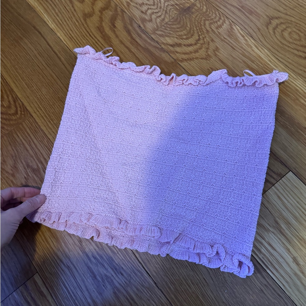 Pink Zara Cropped Tube Top